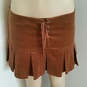 New pleated Papaya velvet vintage look skirt